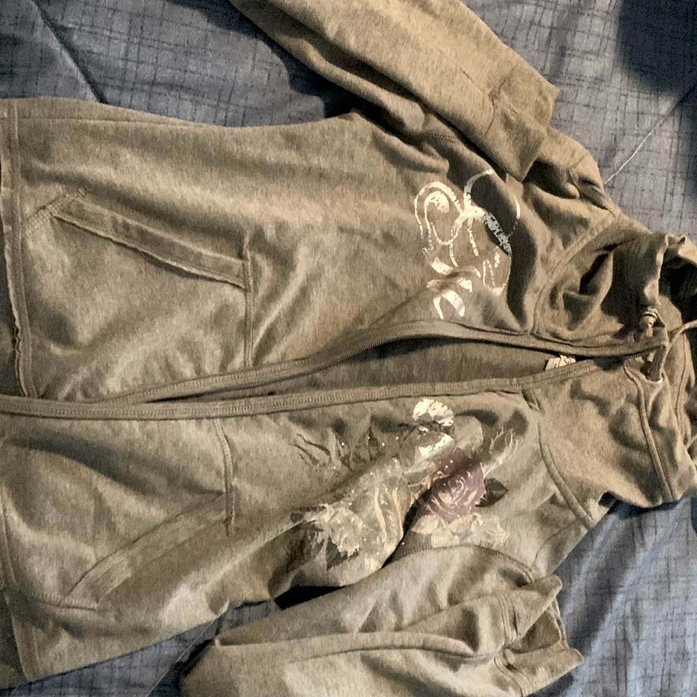 y2k 2000s gray sweater, from guess